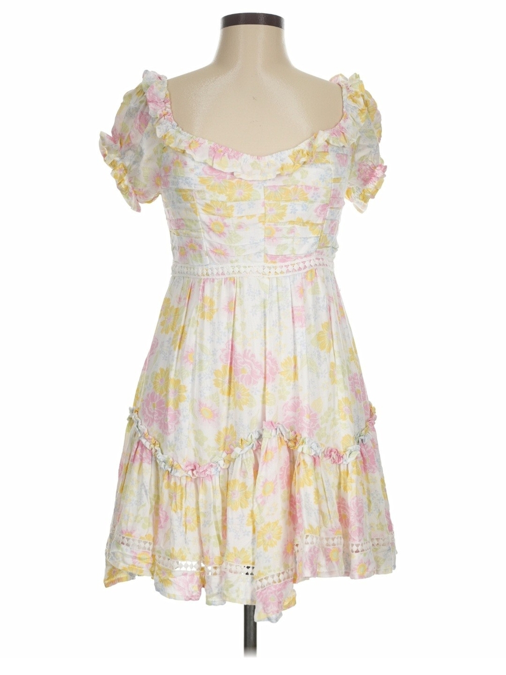 Altar'd State Pastel Floral Cocktail Dress - Pink, Yellow & Blue